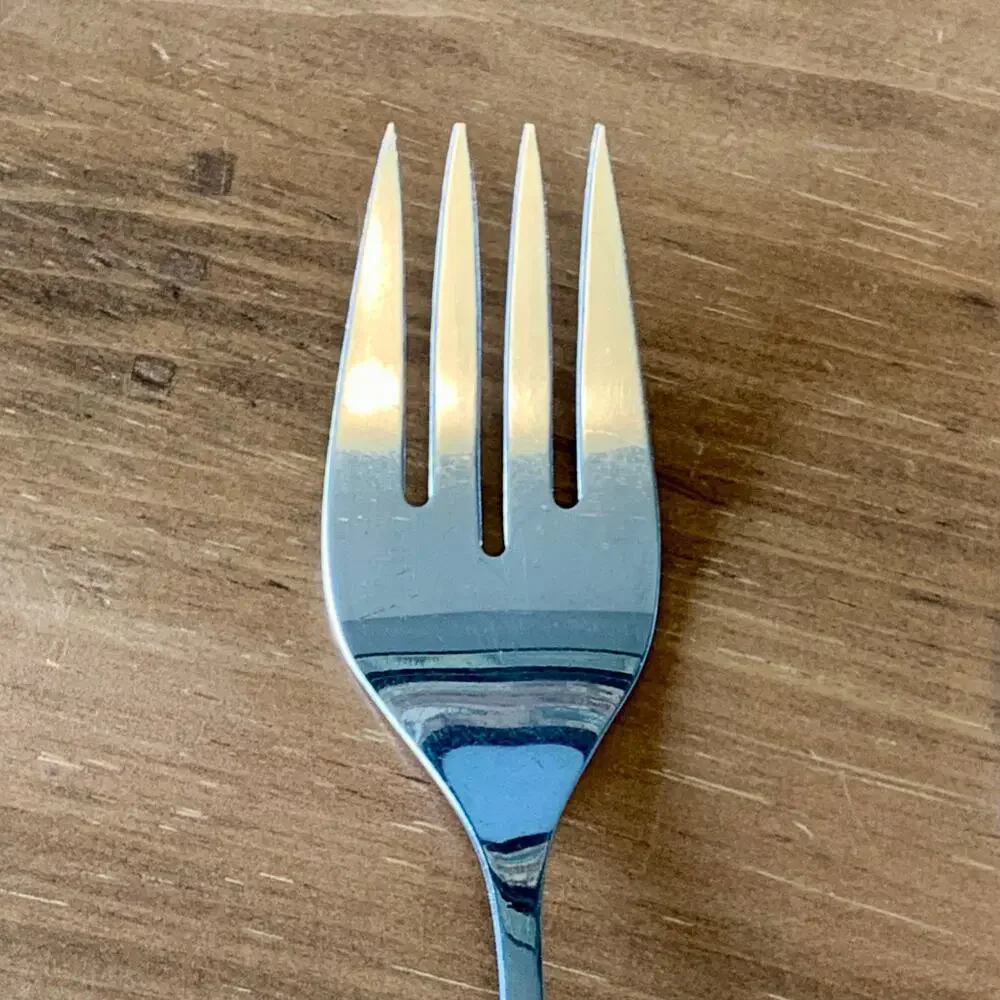 Oneida 1881 Rogers Stainless Steel Montina Indio Slotted Spoon Meat Fork Serving